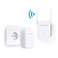 Kit Powerline Mercusys Av1000 Gigabit, Extensor Wifi Color Blanco