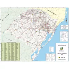 Mapa Rodoviário Rio Grande Do Sul 65x100cm Não É Raspadinha