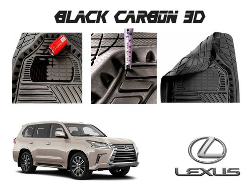 Tapetes Premium Black Carbon 3d Lexus Lx 2022 A 2024 Foto 4