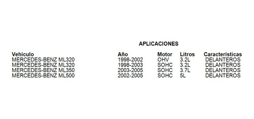 Amortiguador Delantero Mercedes-benz Ml320 1998-2003 3.2l Foto 3