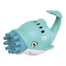 Golfinho Bolas Sabão Máquina Elétrica Brinquedo Lança Bolhas Cor Azul