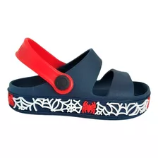 Sandália Infantil Menino Clog 10503 Chinelo Spider Aranha