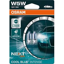 Par Lâmpada W5w T10 12v 5w Osram Cool Blue Intense Pingo 