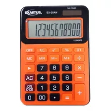 Calculadora Exaktus Ex-20an Naranja Y Negro