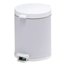 Lixeira Banheiro 4.5 Litros Pedal Cesto Balde Plástico Interno Cor Branco