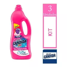 Kit 3 Tira Manchas Super Candida Roupa Branca E Colorida 2l