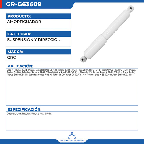 Amortiguador Chevrolet K1500 Suburban 1992-1999 Foto 2