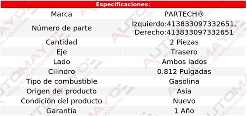 2-cilindros Ruedas Tra Partech Daewoo Lanos 1.6l 4 Cil 99-02 Foto 2