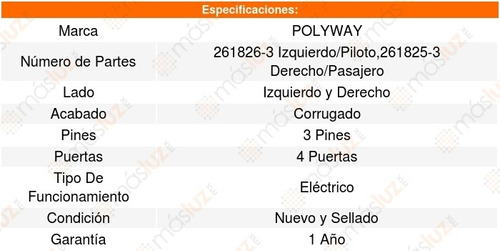 Set 2 Espejos Polyway Honda Odyssey 14_16 Foto 3