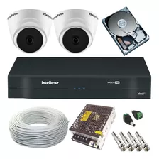 Kit Cftv 2 Câmera Dome Ir Hd 1010d G4 Dvr Intelbras 1104 P2p