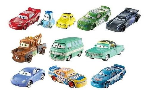Cars 10 Vehículos Metal Disney Pixar Mattel Autos