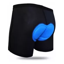 Shorts Gel Silicone 3d Coolmax Azul Ciclismo Bicicleta Cueca