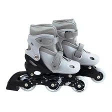 Patins Roller Infantil Cinza Com Regulagem 30 Ao 33 - Mor