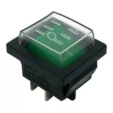 Chave 2 Posições Iluminada Rs-201-1c-g Verde Metaltex