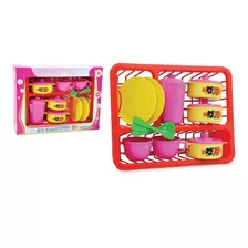 Brinquedo Kit Escorredor Com Acessórios Cozinha Diverplas