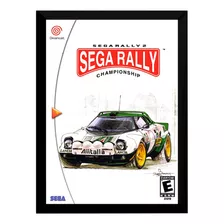 Quadro Decorativo Capa Sega Rally A4 25x33 Cm Dreamcast