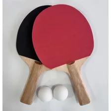 Par Raquete De Ping Pong + 2 Bolinhas