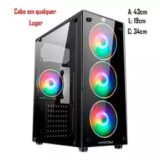 Gabinete Gamer Gb1709 Hayom C/4 Fans Mid Tower