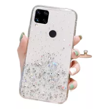 Funda Para Realme C15 Stars Moon Glitter Bling Cover