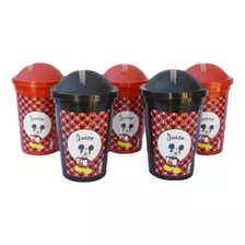 Vasos Plásticos Personalizados Mickey 15unid+bolsita+sorbet