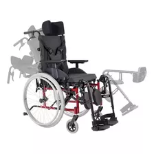 Cadeira De Rodas Ma3r Alumínio Reclinável Vermelha Ortomobil Cor Vermelho 46cm