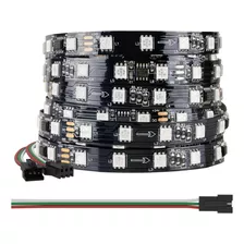 Tira Led Rgb Ws2811 30 Leds 1 Metro Pcb Negro 12v