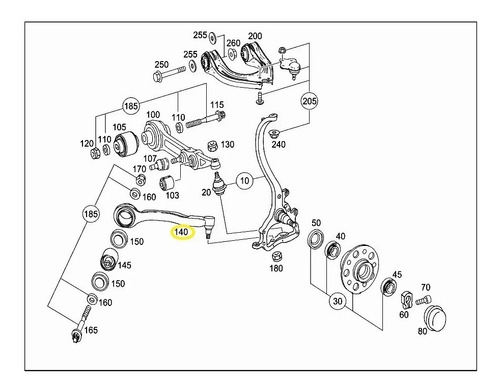 Brazo Inferior Delantera Mercedes E500 Cls350 Sl500 E63 \u0026 Foto 3