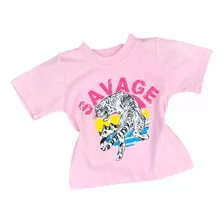 Blusa T-shirt Feminina Infantil Look Blogueirinha Tendência