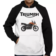 Moletom Moto Triumph Tiger 800 Xca Laranja