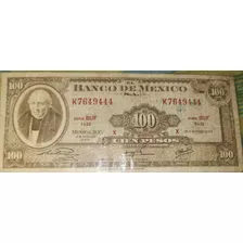 Billete 100 Pesos Mexico 29 De Diciembre 1972 Miguel Hidalgo