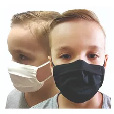 Kit 10 Máscara Infantil De Tecido Lavável Com Clipe Nasal