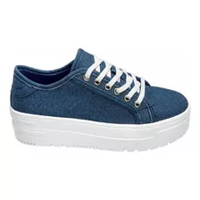 Tenis Urbano Denim Plataforma Urban Shoes Mujer 2397