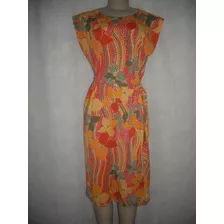 Vestido Colorido Antigo Retro Vintage Arp Cgc M Usado Bom Es