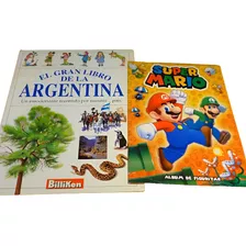 Lote Álbumes Gran Libro De La Argentina Y Super Mario | Fcc