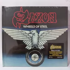 Cd Saxon Wheels Of Steel - Imp/uk/8 Bonus - Novo/lacrado