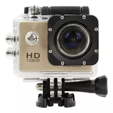 Câmera Sport 4k Full Hd Wifi Filmadora Ação Com Acessórios Cor Dourado-escuro