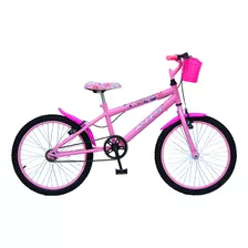 Bicicleta Infantil Krs Butterfly 2023 Aro 20 Rosa C/ Cesta