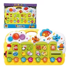 Trenzinho Brinquedo Teclado Educativo Animais Música Luz Som