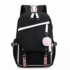 Mochila Kawaii Estilo Coreano Juvenil Moda Con Puerto Usb