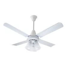 Ventilador De Techo Exahome 605 Blanco Con 4 Palas De Metal, 120 cm De Diámetro 220 v