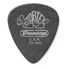 Palheta Dunlop Tortex Pitch Black 0.73mm 12 Unidades 448r073