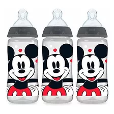 Nuk Biberones Flujo Suave Disney Mickey Mouse Anticolico 3pz Color Trasparente Nuk Disney