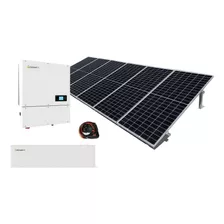 Kit 6 Paneles Solares 550w Hibrido 14kwh Dia Resp 5.1khw Bat