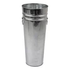 Vaso Decorativo Cone 50 Cm Metal Galvanizado Com Argolas