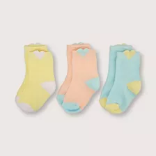 Calcetines Niña Soft Pack 3 Aqua (6 Meses A 4 Años)