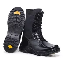 Bota Coturno Militar Masc Kyllper Ziper Couro Confortavel