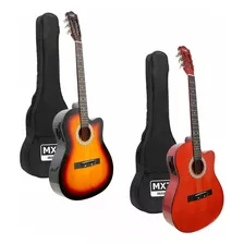 Violão Eletro Acustico Cordas Aço Mxt Com Equalizador + Case