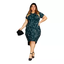 Vestido Feminino Max Bata Tendência 38-52 Novidade Lindo