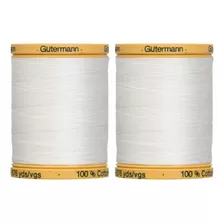 Pacote De 2 - Sólidos De Linha De Algodão Natural Gutermann 