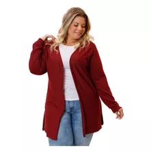 Cardigã Casaco Plus Size Kimono Lanzinha Frio 48 50 Gg G1 G3